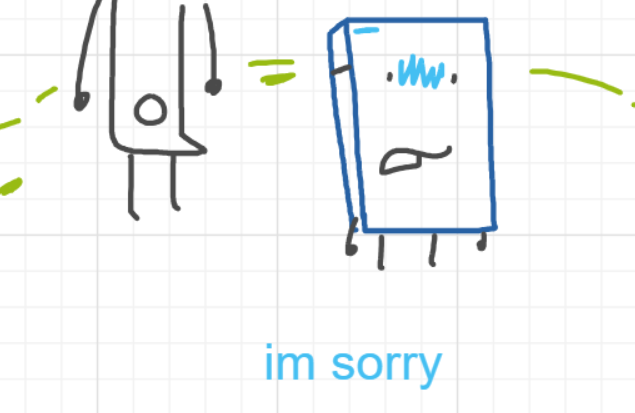 A panel from Ready Oar Knot, episode three of the Board Boards object show by Furretwalk/WalkingFurret.